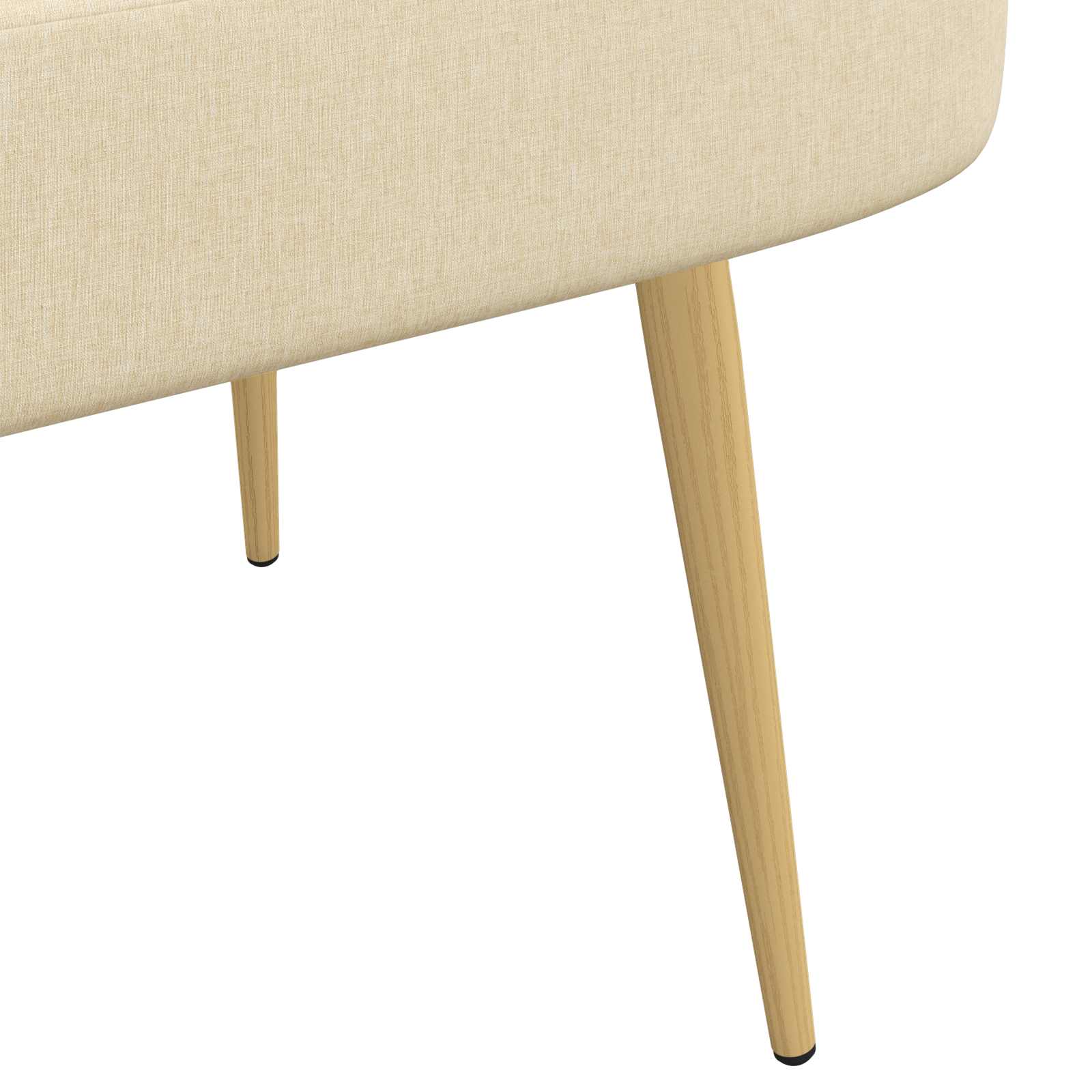 Panchina imbottita con schienale Crema 110 x 60 x 76 cm