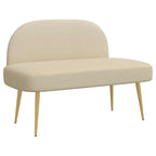 Panchina imbottita con schienale Crema 110 x 60 x 76 cm