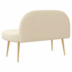 Panchina imbottita con schienale Crema 110 x 60 x 76 cm