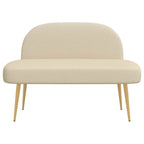 Panchina imbottita con schienale Crema 110 x 60 x 76 cm