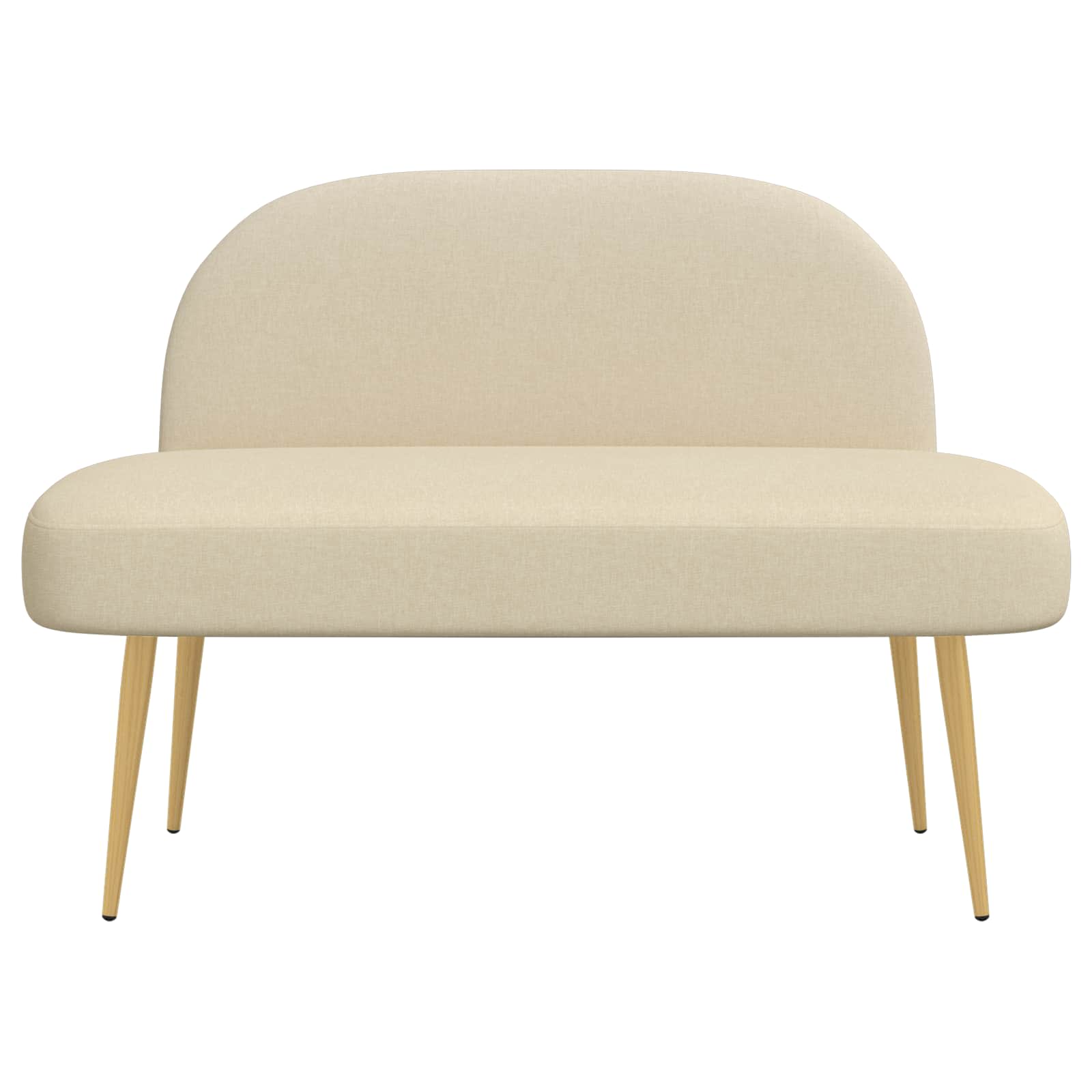 Panchina imbottita con schienale Crema 110 x 60 x 76 cm