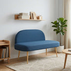 Panchina imbottita con schienale Blu 110 x 60 x 76 cm