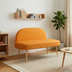 Panchina imbottita con schienale Giallo scuro 110 x 60 x 76 cm