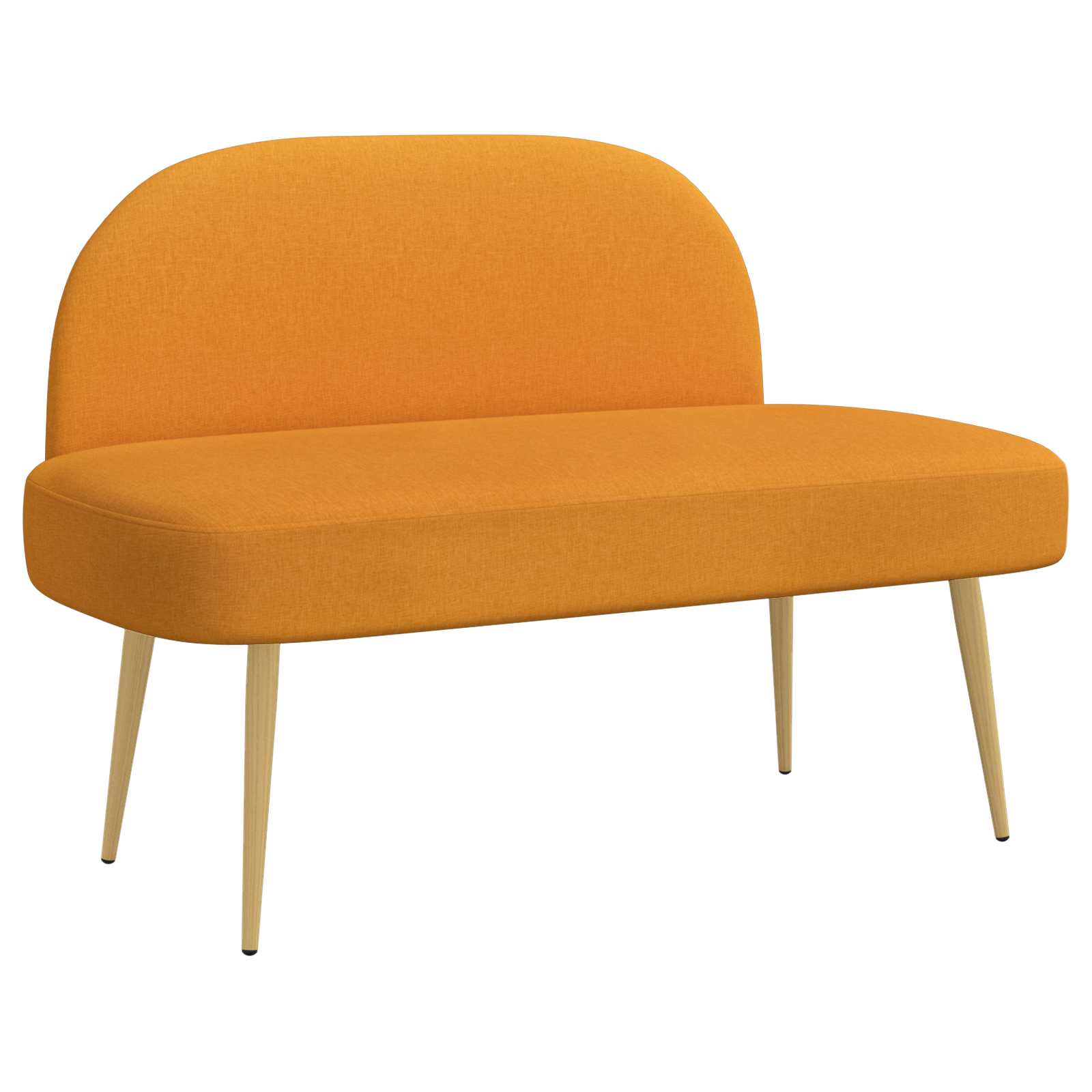 Panchina imbottita con schienale Giallo scuro 110 x 60 x 76 cm