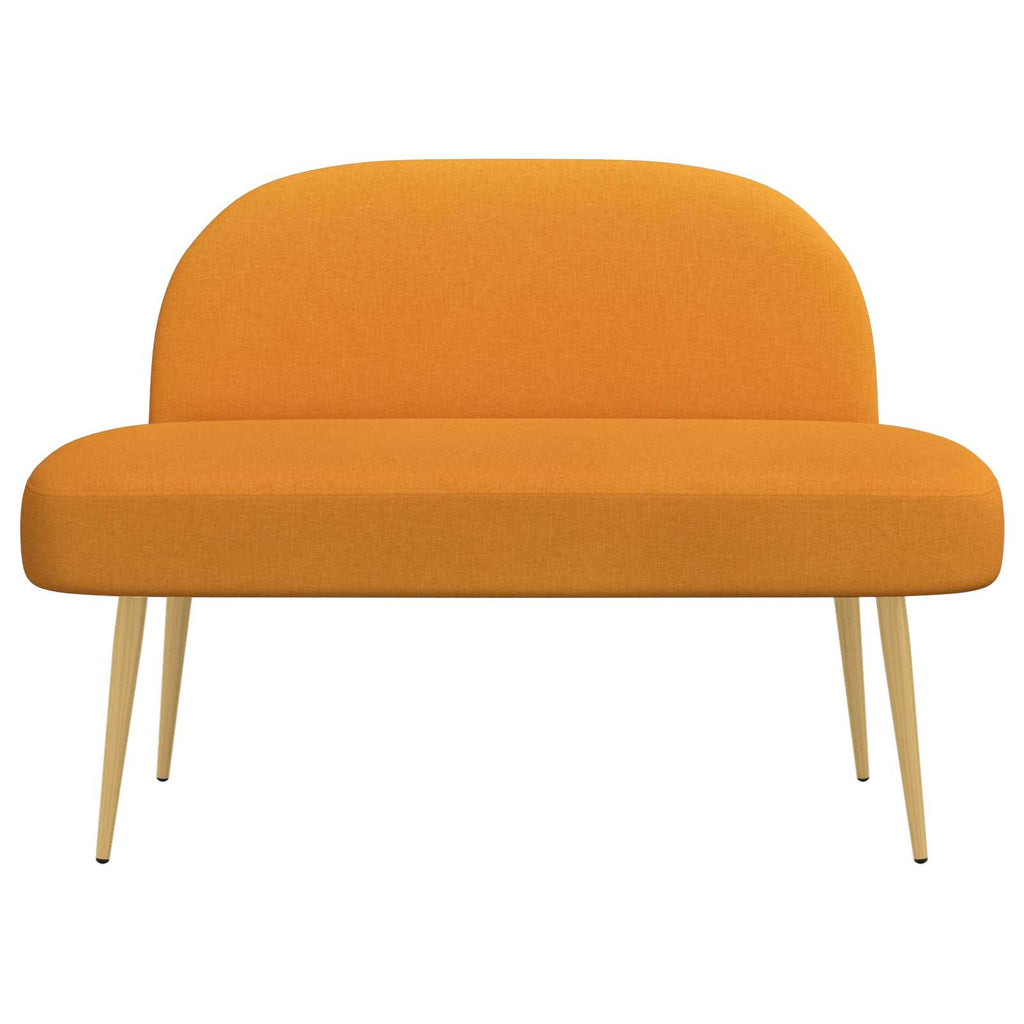 Panchina imbottita con schienale Giallo scuro 110 x 60 x 76 cm