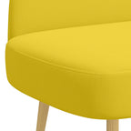 Panchina imbottita con schienale Giallo chiaro 110 x 60 x 76 cm