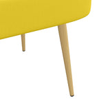 Panchina imbottita con schienale Giallo chiaro 110 x 60 x 76 cm