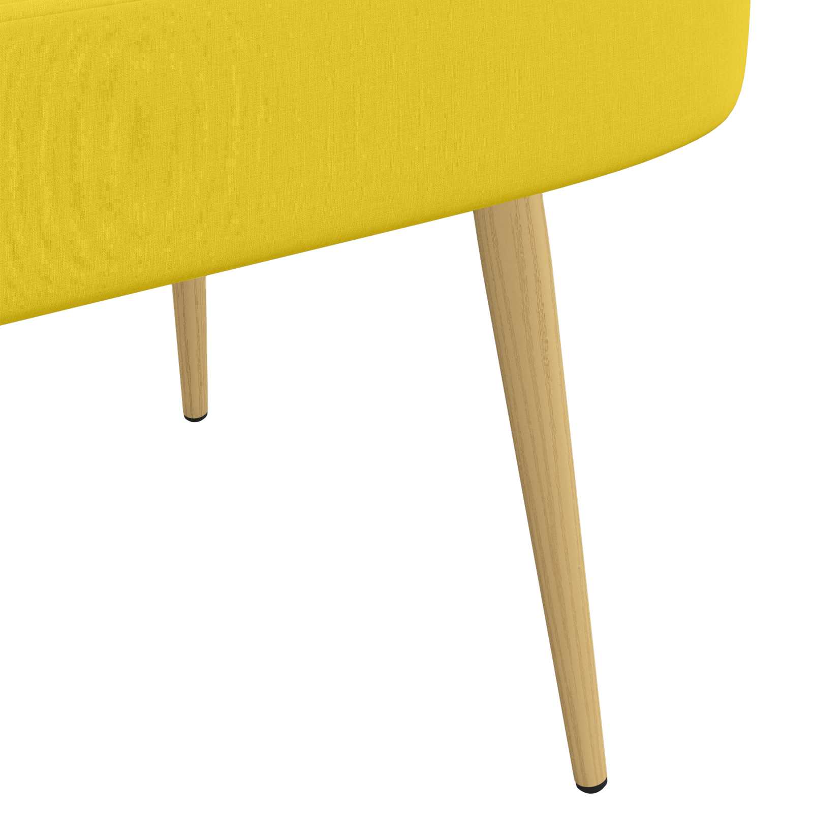 Panchina imbottita con schienale Giallo chiaro 110 x 60 x 76 cm