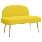 Panchina imbottita con schienale Giallo chiaro 110 x 60 x 76 cm