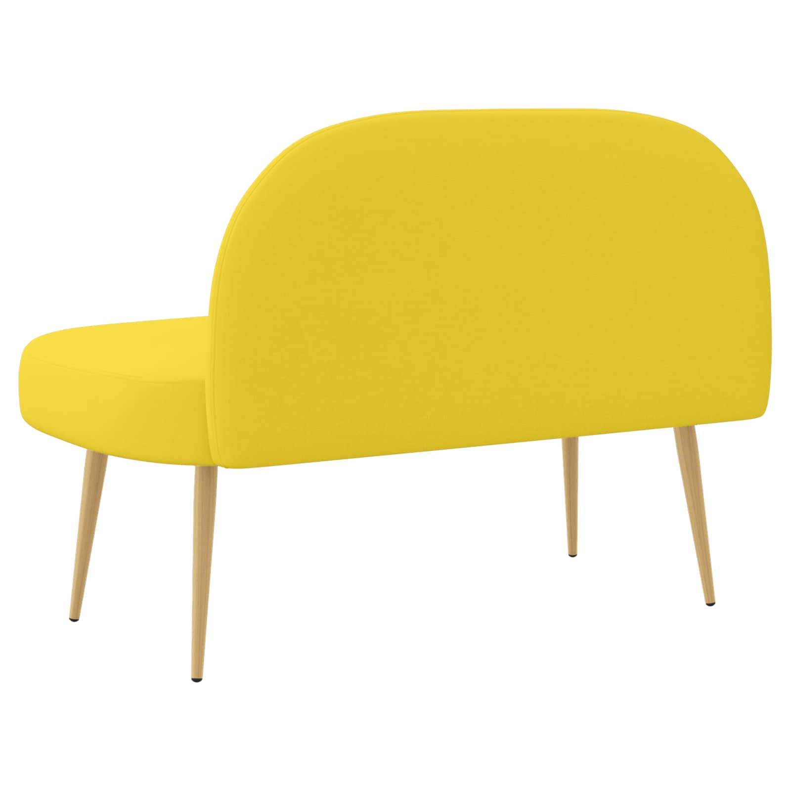 Panchina imbottita con schienale Giallo chiaro 110 x 60 x 76 cm