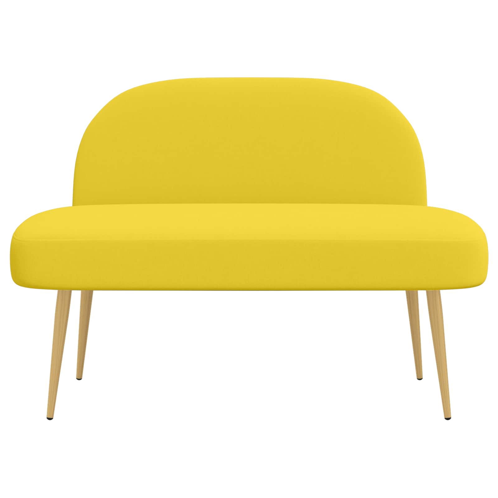 Panchina imbottita con schienale Giallo chiaro 110 x 60 x 76 cm