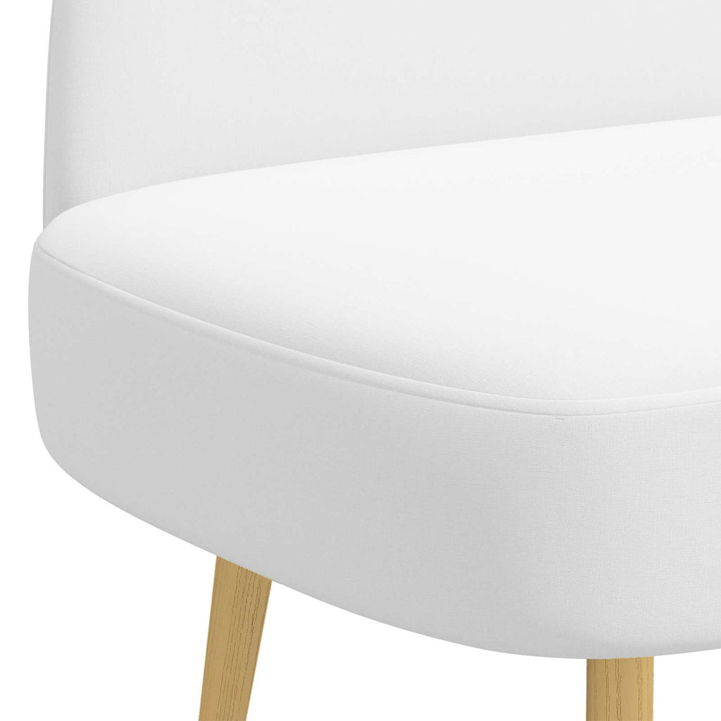 Panchina imbottita con schienale Bianco 110 x 60 x 76 cm