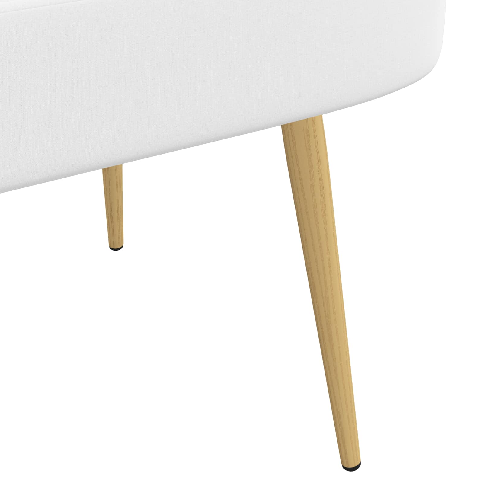 Panchina imbottita con schienale Bianco 110 x 60 x 76 cm
