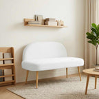 Panchina imbottita con schienale Bianco 110 x 60 x 76 cm