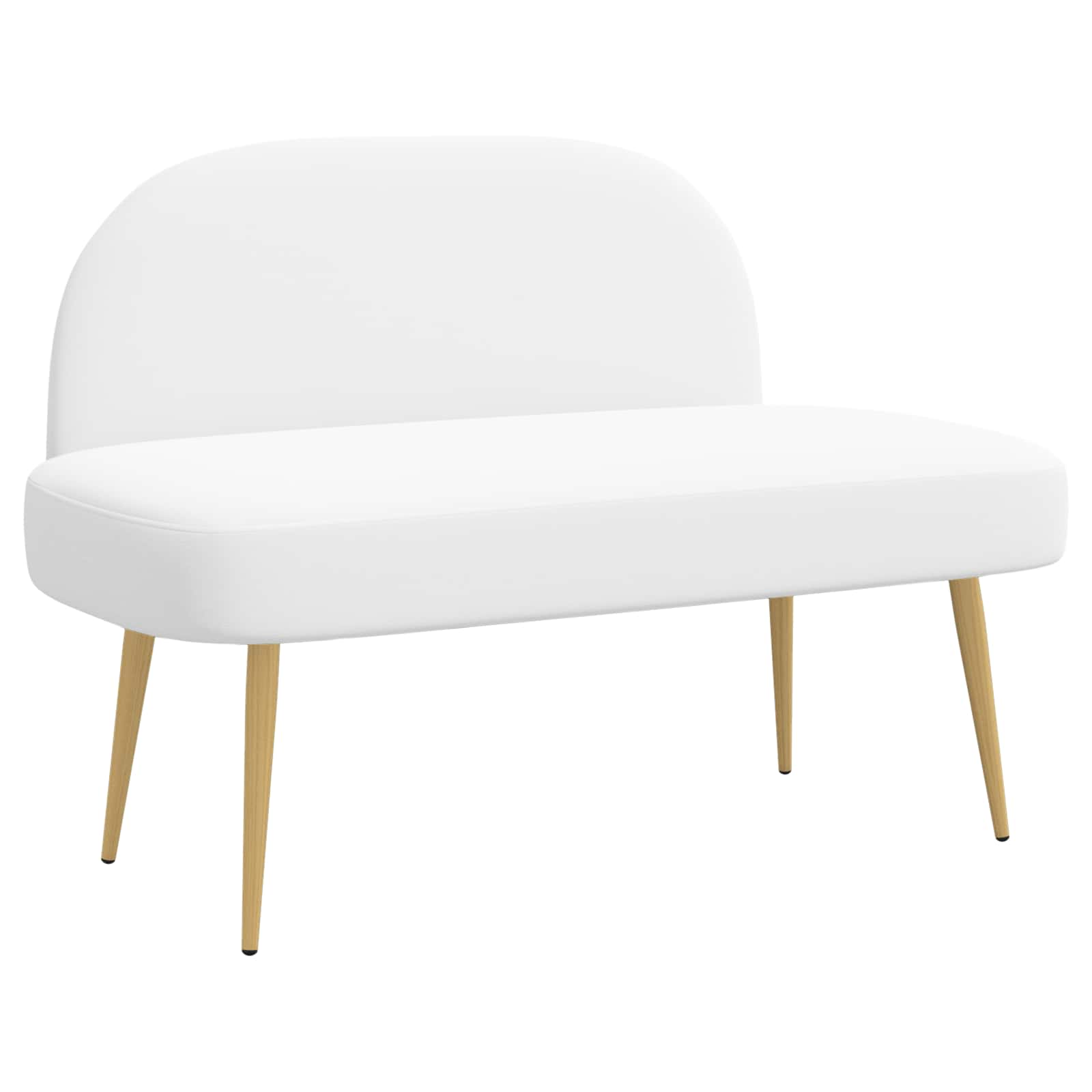 Panchina imbottita con schienale Bianco 110 x 60 x 76 cm