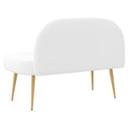 Panchina imbottita con schienale Bianco 110 x 60 x 76 cm