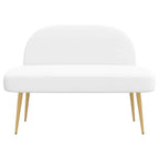 Panchina imbottita con schienale Bianco 110 x 60 x 76 cm