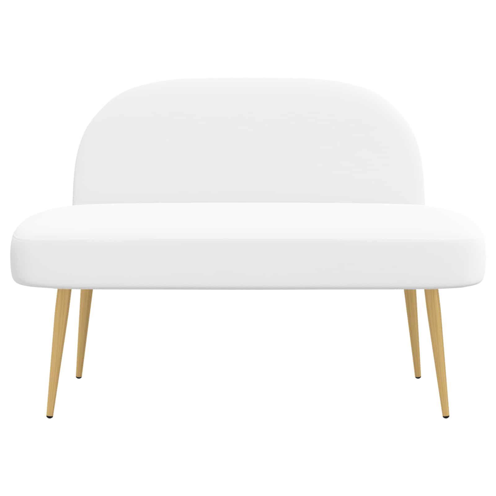 Panchina imbottita con schienale Bianco 110 x 60 x 76 cm