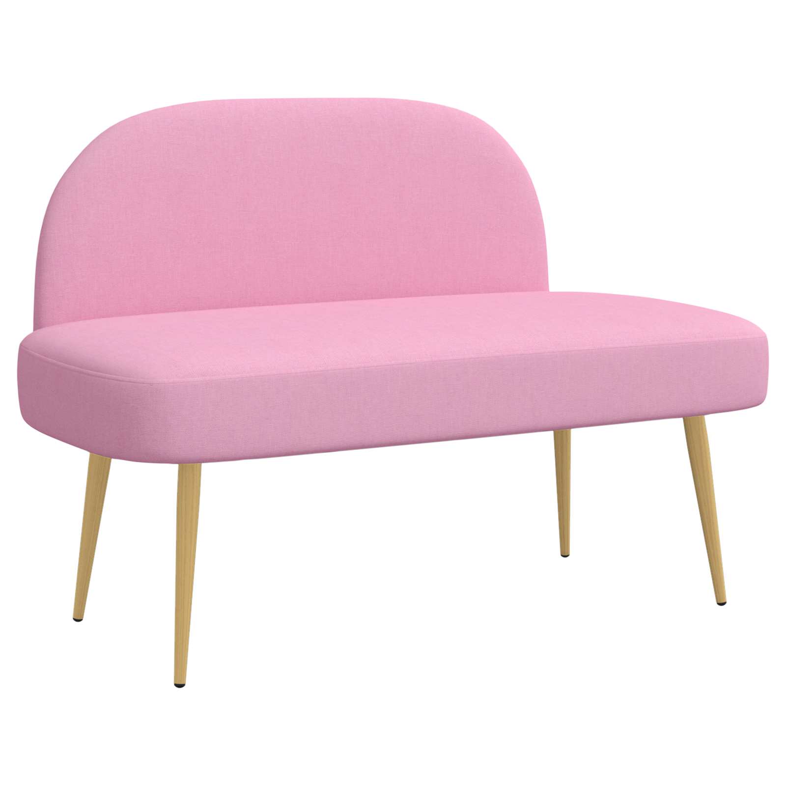 Panchina imbottita con schienale Rosa 110 x 60 x 76 cm