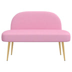 Panchina imbottita con schienale Rosa 110 x 60 x 76 cm