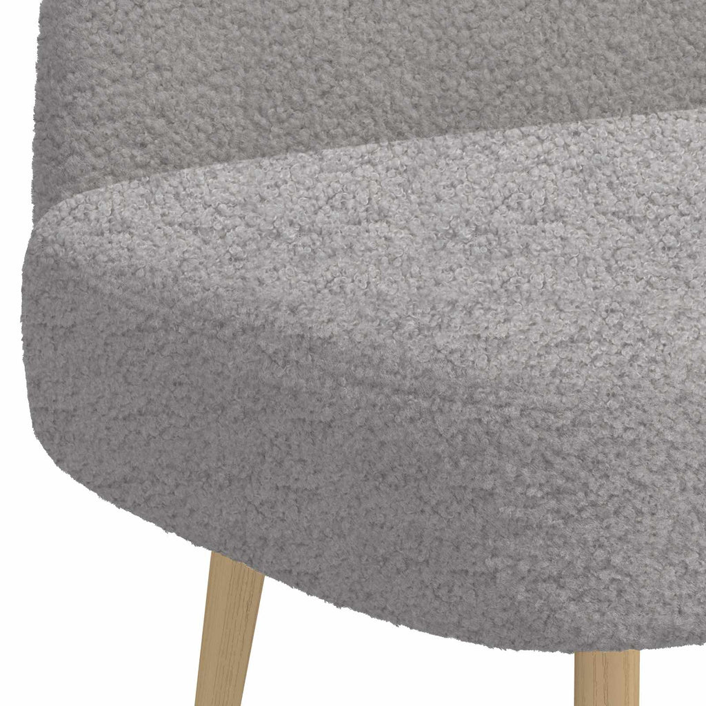 Panchina imbottita con schienale Grigio chiaro 110 x 60 x 76 cm