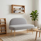 Panchina imbottita con schienale Grigio chiaro 110 x 60 x 76 cm