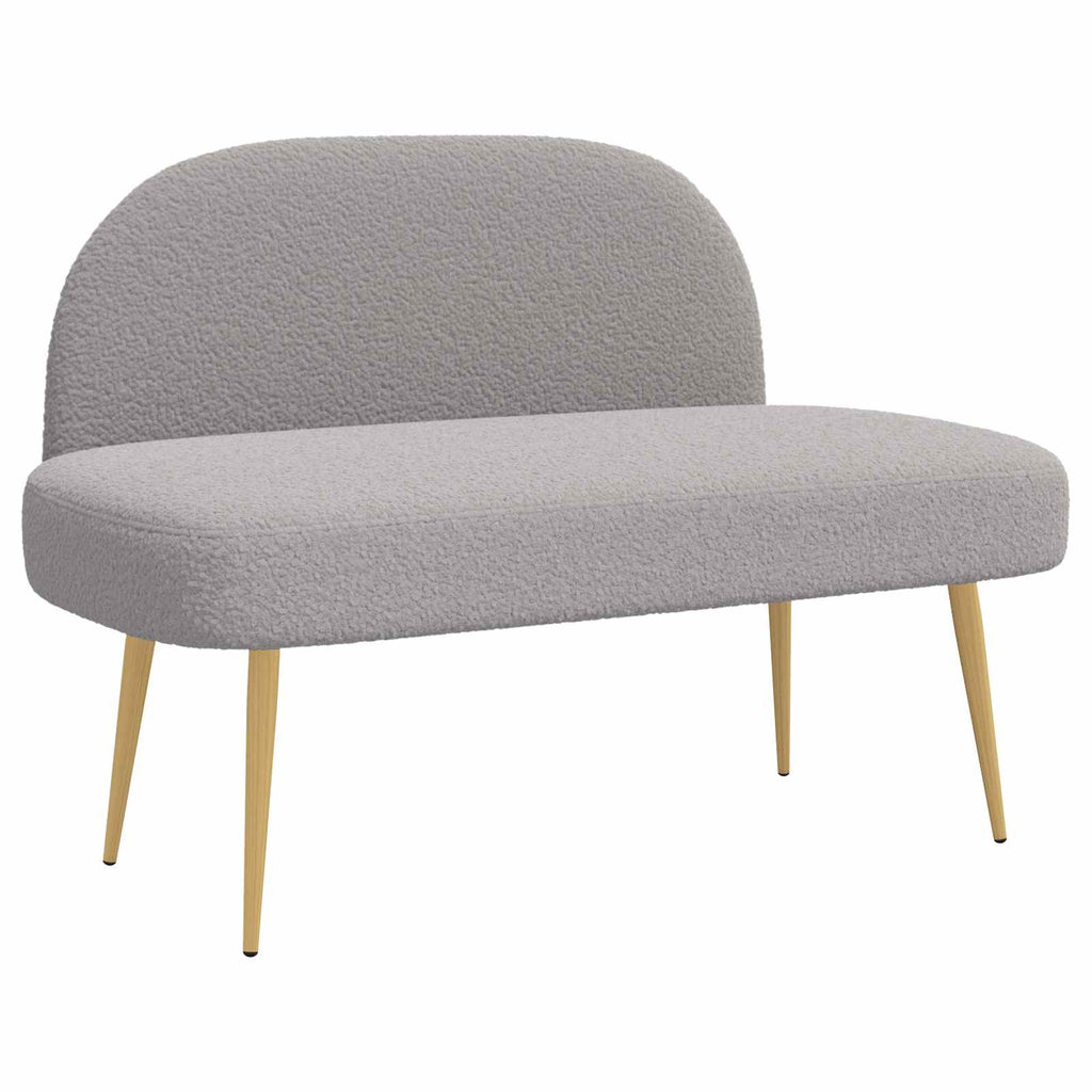 Panchina imbottita con schienale Grigio chiaro 110 x 60 x 76 cm