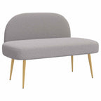 Panchina imbottita con schienale Grigio chiaro 110 x 60 x 76 cm