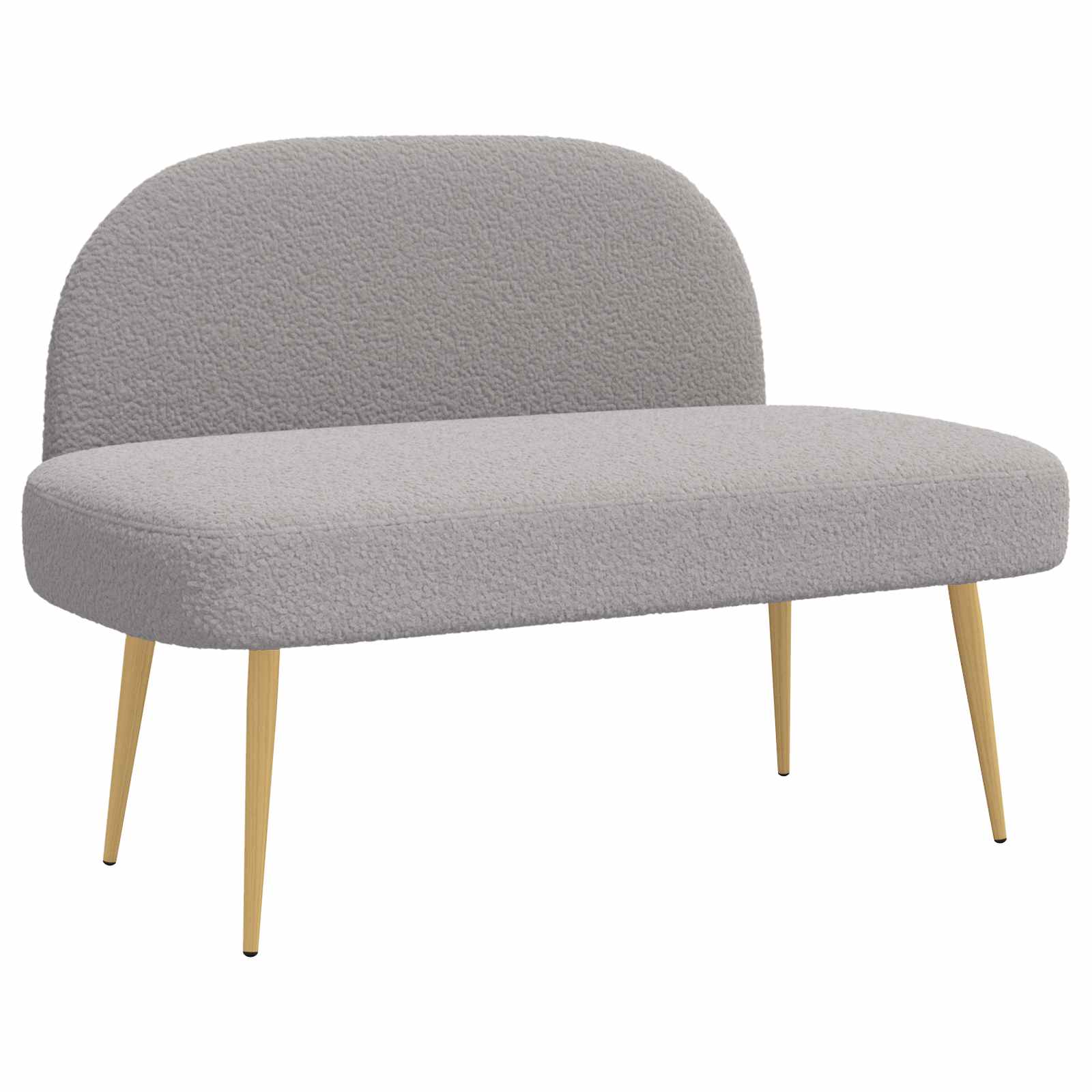 Panchina imbottita con schienale Grigio chiaro 110 x 60 x 76 cm