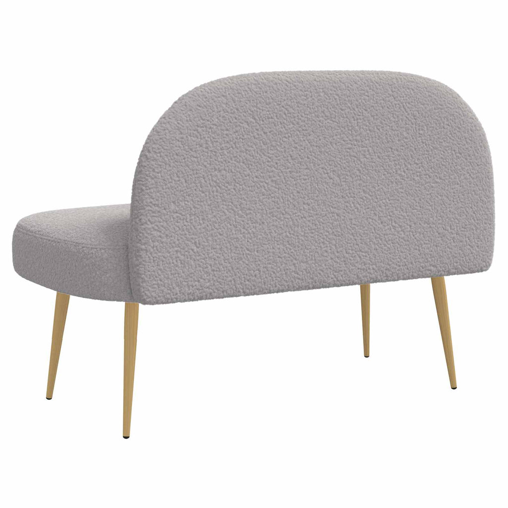 Panchina imbottita con schienale Grigio chiaro 110 x 60 x 76 cm