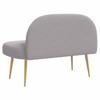Panchina imbottita con schienale Grigio chiaro 110 x 60 x 76 cm