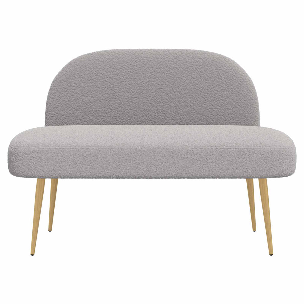 Panchina imbottita con schienale Grigio chiaro 110 x 60 x 76 cm