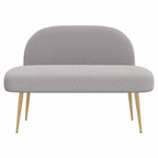 Panchina imbottita con schienale Grigio chiaro 110 x 60 x 76 cm