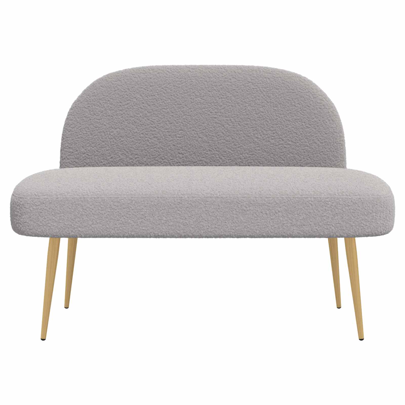 Panchina imbottita con schienale Grigio chiaro 110 x 60 x 76 cm