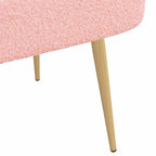 Panchina imbottita con schienale Rosa 110 x 60 x 76 cm Bouclé