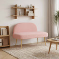 Panchina imbottita con schienale Rosa 110 x 60 x 76 cm Bouclé