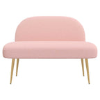 Panchina imbottita con schienale Rosa 110 x 60 x 76 cm Bouclé