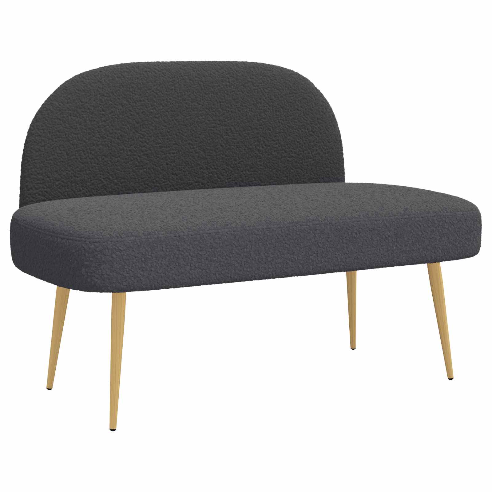 Panchina imbottita con schienale Grigio scuro 110 x 60 x 76 cm