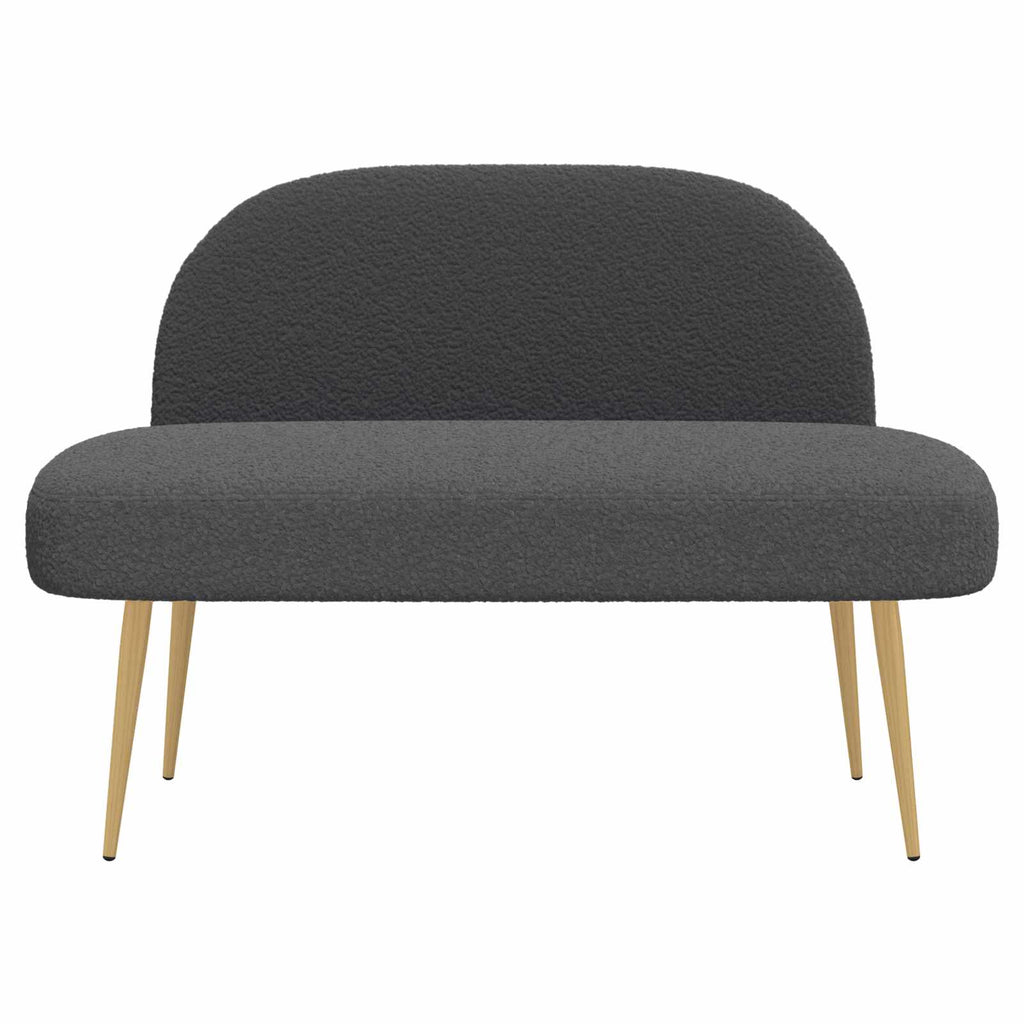 Panchina imbottita con schienale Grigio scuro 110 x 60 x 76 cm