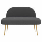 Panchina imbottita con schienale Grigio scuro 110 x 60 x 76 cm