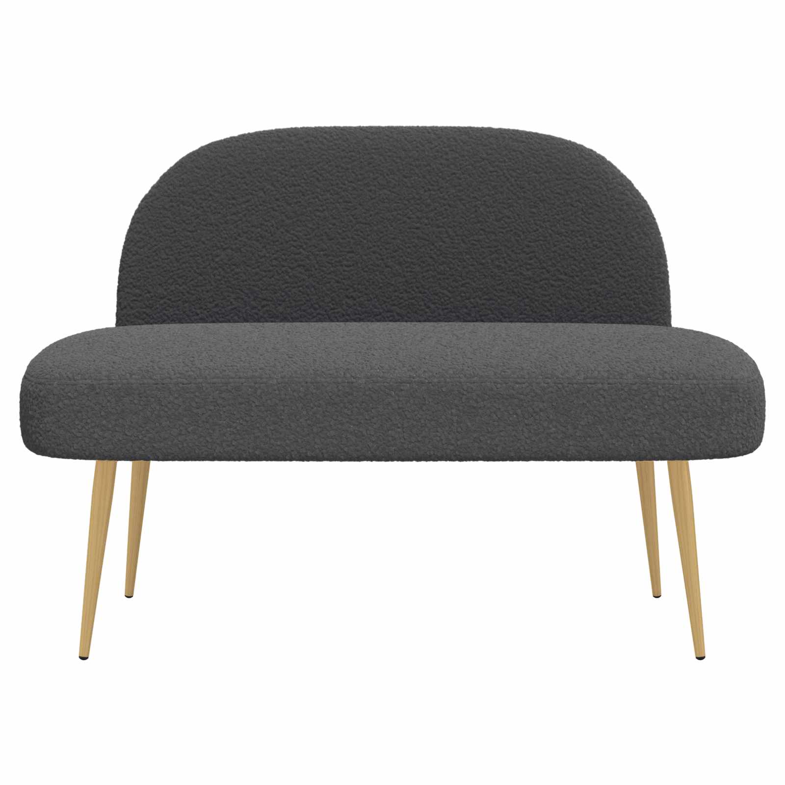 Panchina imbottita con schienale Grigio scuro 110 x 60 x 76 cm