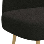 Panchina imbottita con schienale Nero 110 x 60 x 76 cm Bouclé
