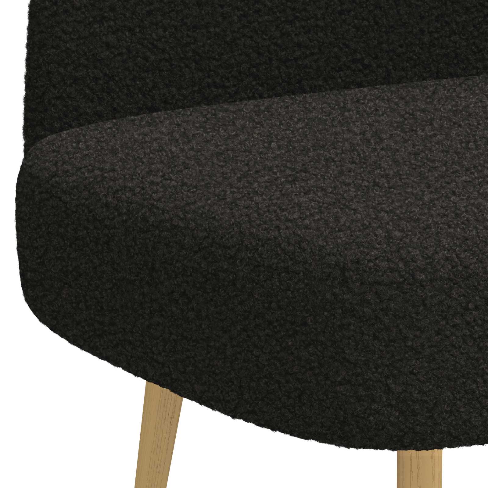 Panchina imbottita con schienale Nero 110 x 60 x 76 cm Bouclé