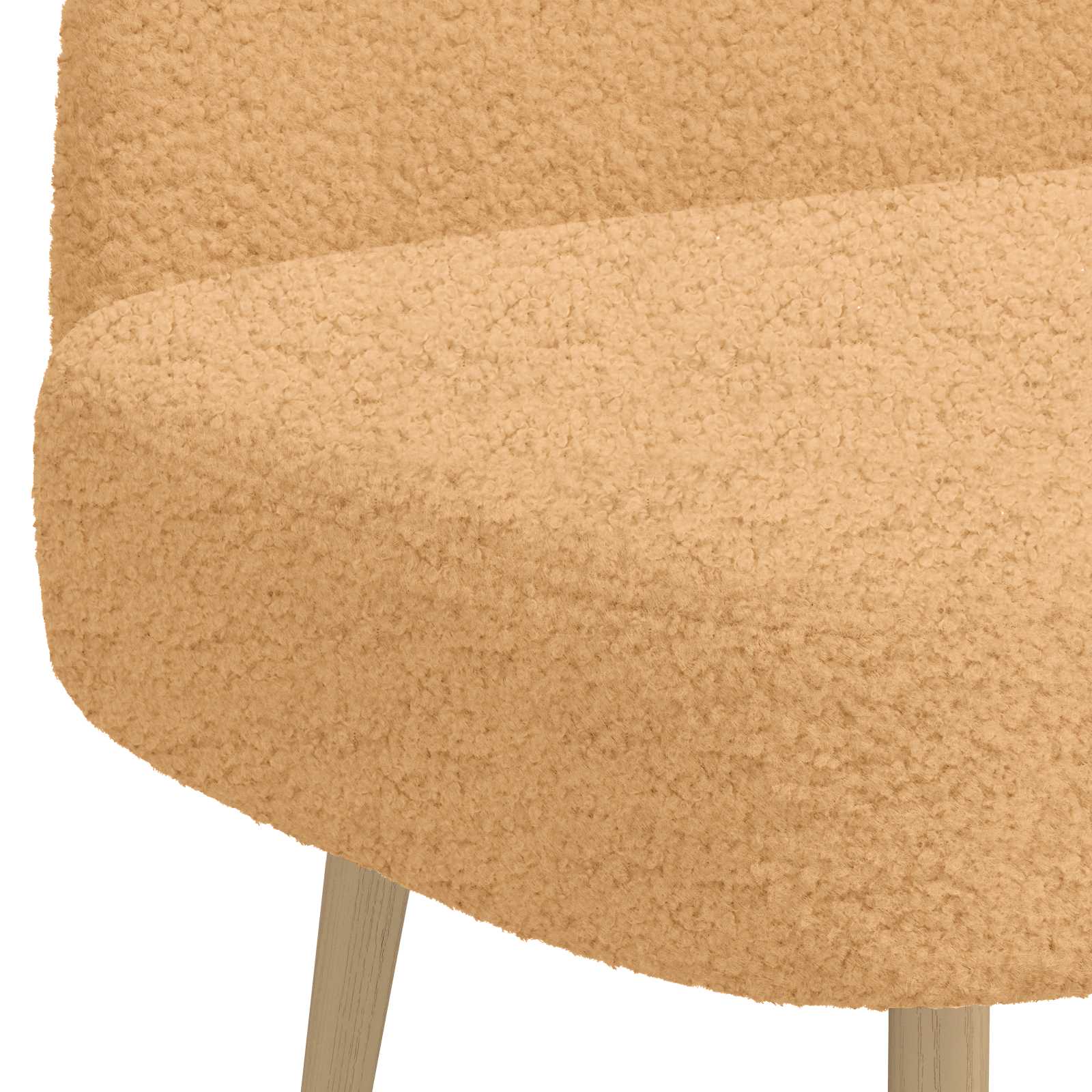 Panchina imbottita con schienale Beige 110 x 60 x 76 cm Bouclé