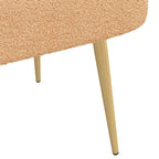Panchina imbottita con schienale Beige 110 x 60 x 76 cm Bouclé