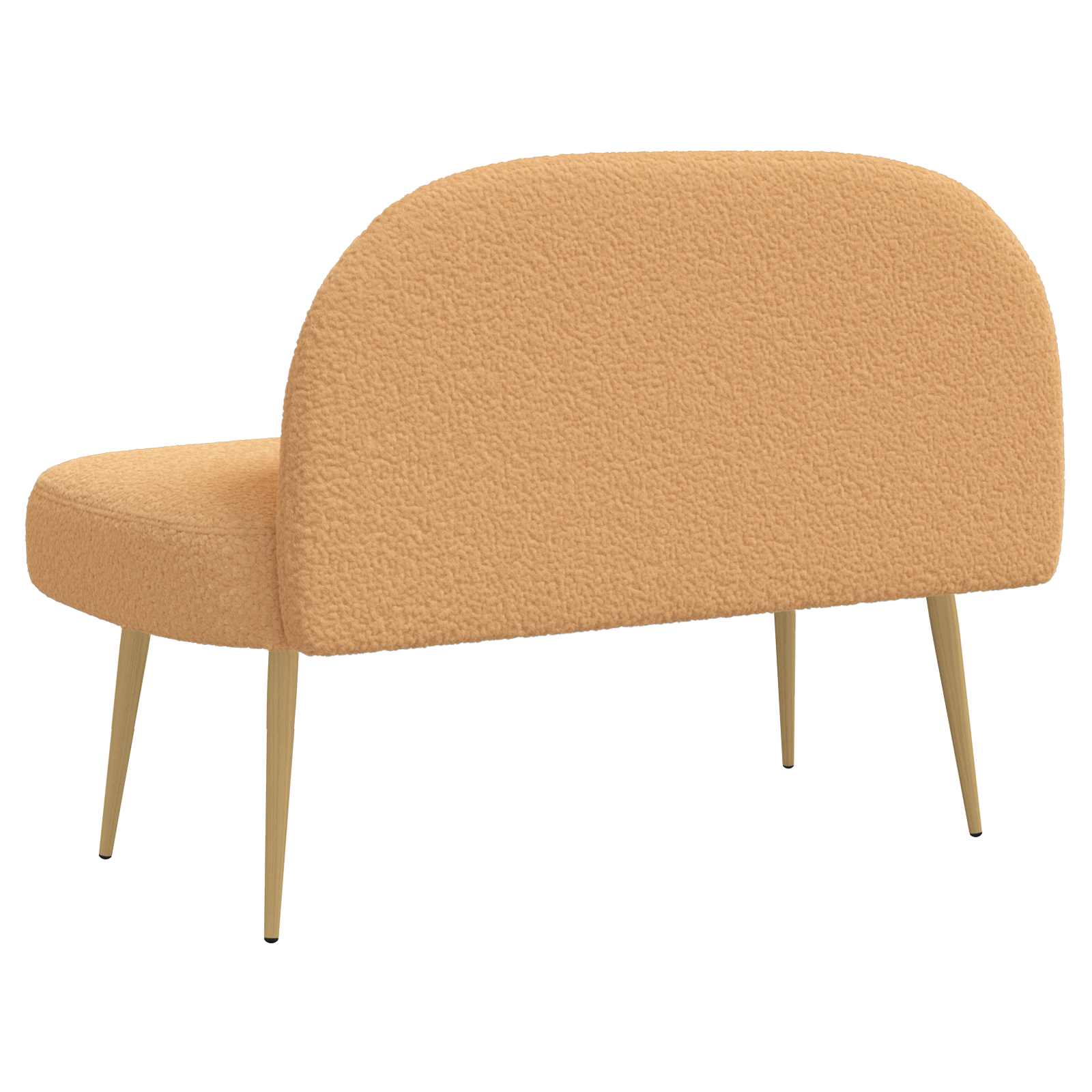 Panchina imbottita con schienale Beige 110 x 60 x 76 cm Bouclé