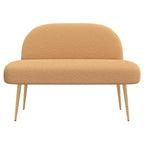 Panchina imbottita con schienale Beige 110 x 60 x 76 cm Bouclé