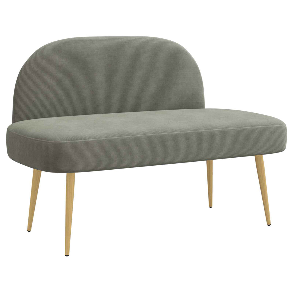 Panchina imbottita con schienale Grigio chiaro 110 x 60 x 76 cm