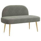 Panchina imbottita con schienale Grigio chiaro 110 x 60 x 76 cm