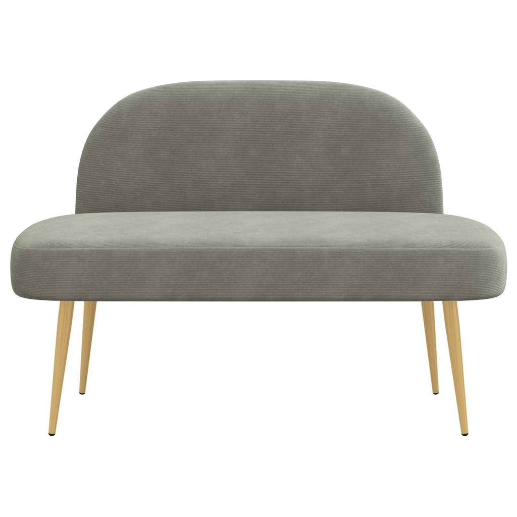 Panchina imbottita con schienale Grigio chiaro 110 x 60 x 76 cm